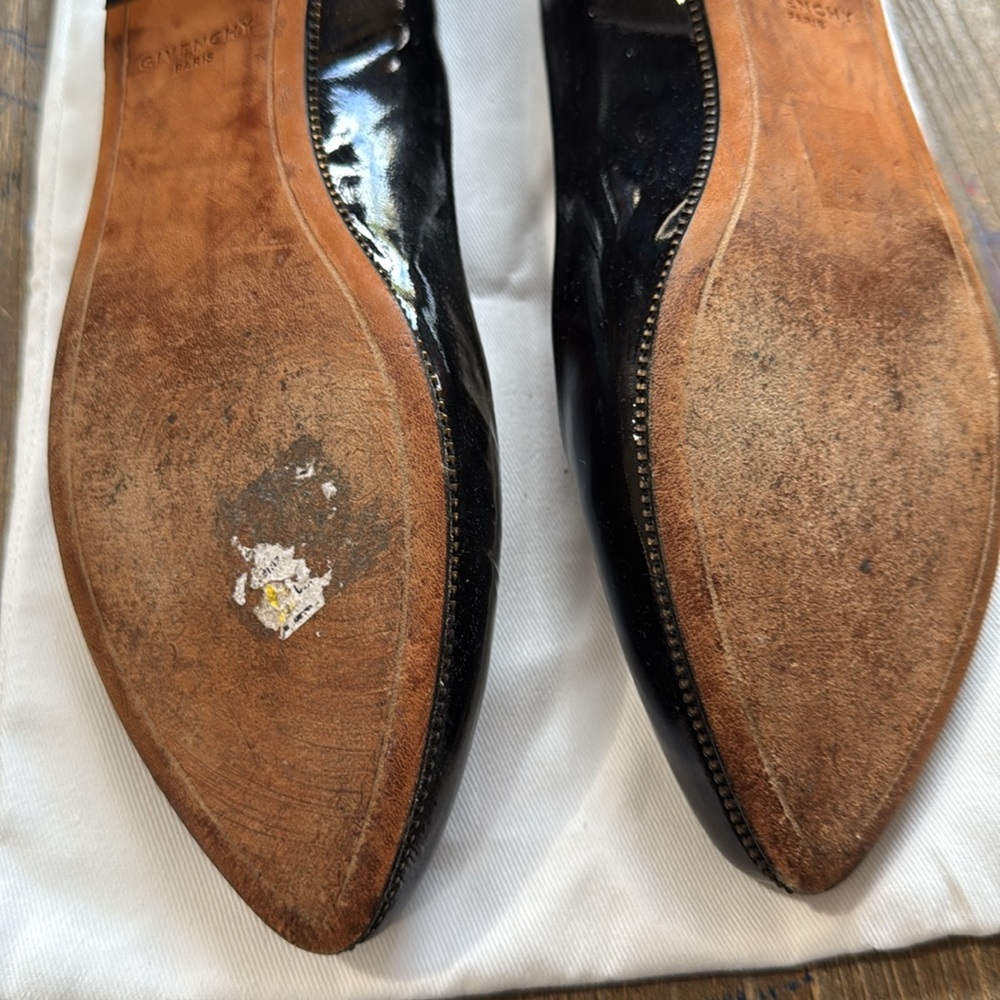 Givenchy Black Flats with Zipper Detail Size 7/7.5 - Picture 5 of 11